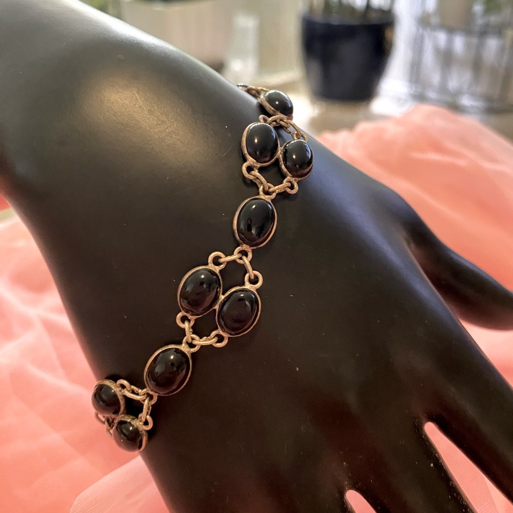 SS BLACK ONYX BRACELET